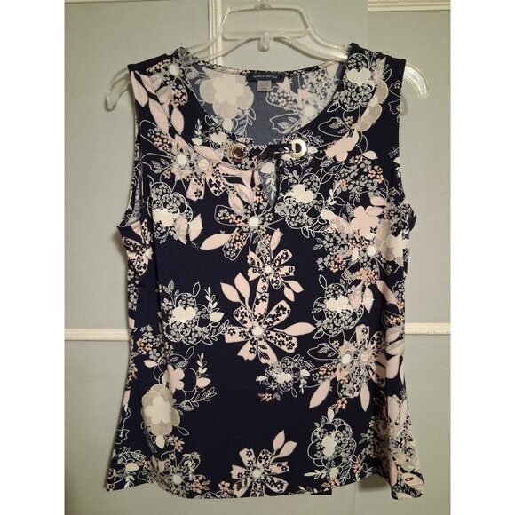 Tommy Hilfiger Women's Size Large Floral Tank Top Sleeveless Career - Picture 1 of 8